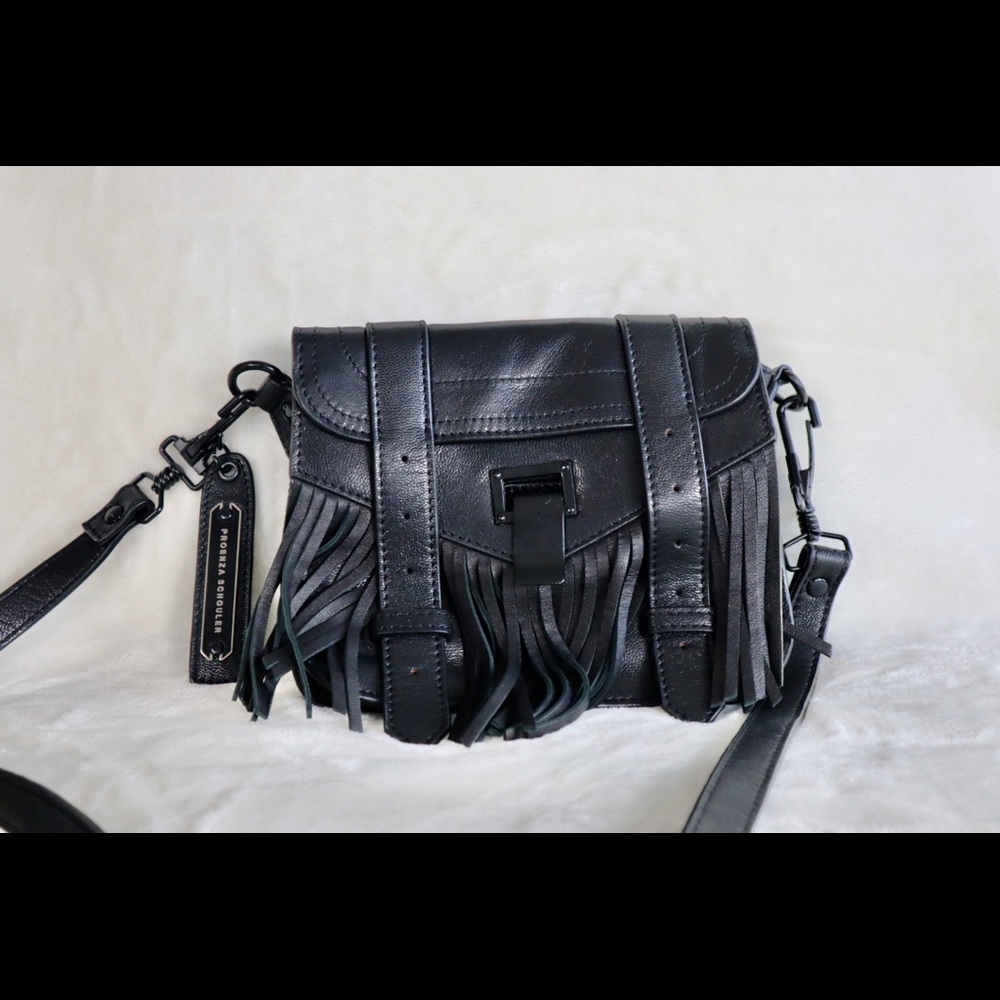 Proenza schouler leather biker style crossbody bag
